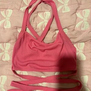 Pink Women's Strappy Bralette top